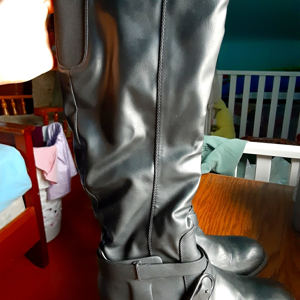 Black knee high  length boots